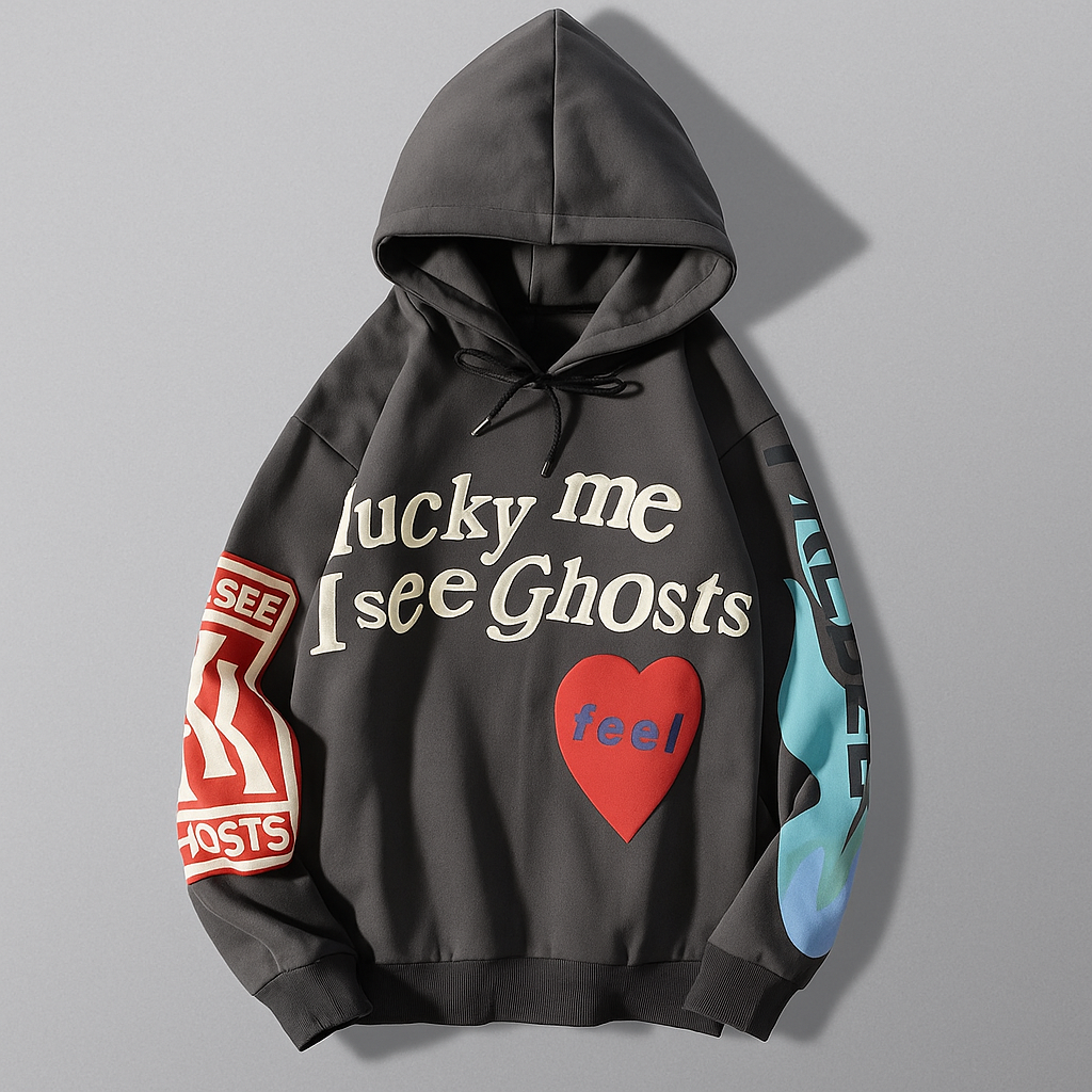 Graffiti alphabet print hoodie sweatshirt