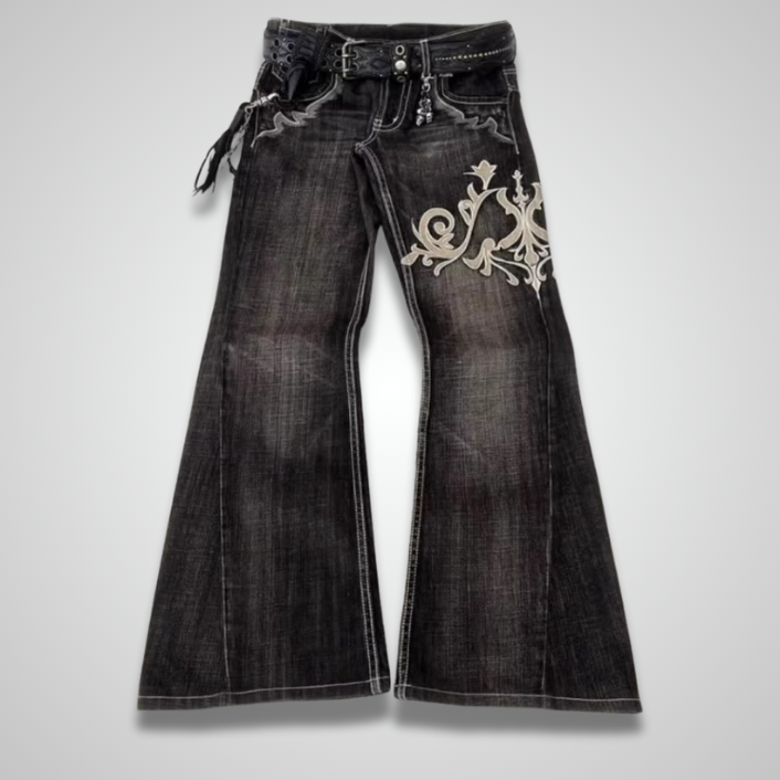 Fashion Machine Embroidery Jeans For Women