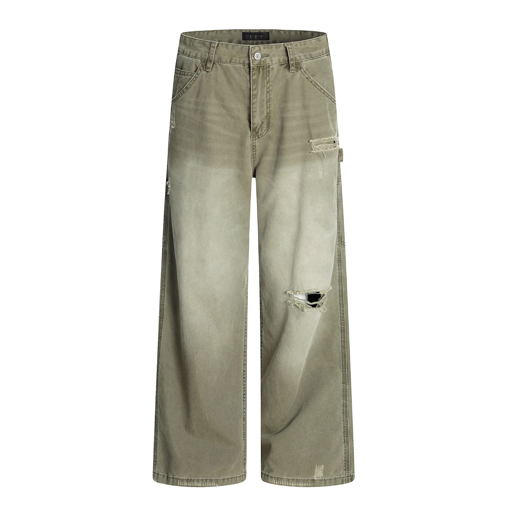 American Retro Tattered Jeans Jeans