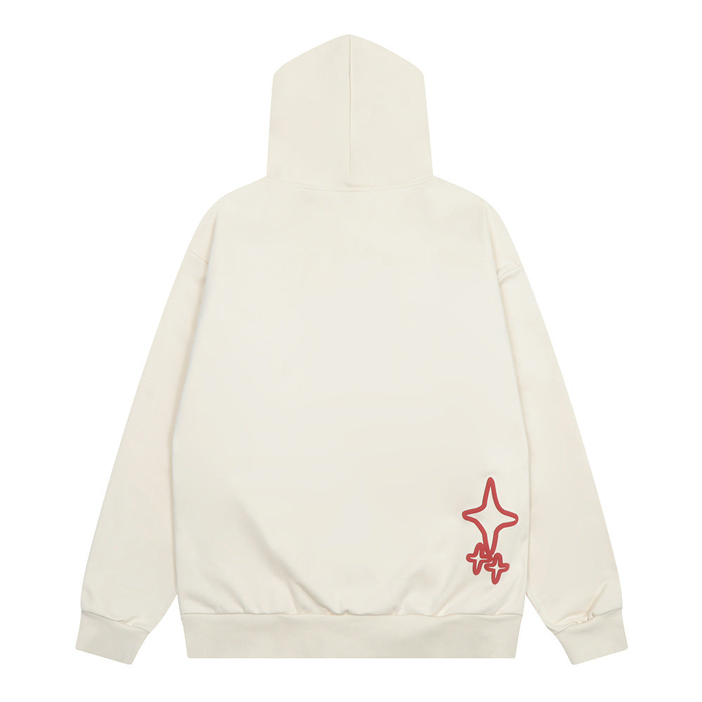 Skull Print Hooded Cardigan Sweater Boys