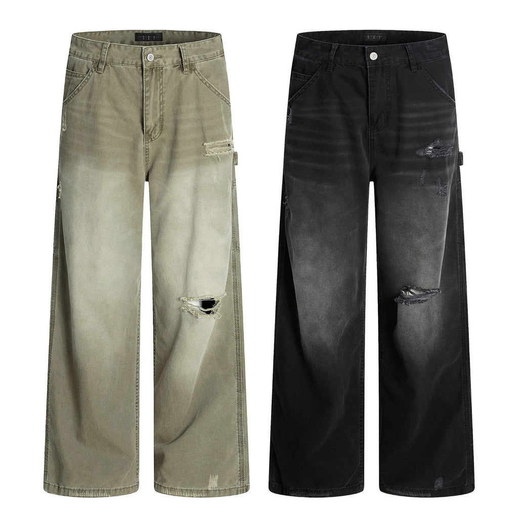 American Retro Tattered Jeans Jeans